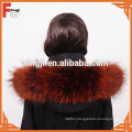 real fur natural color top quality raccoon skin fur collar for jacket